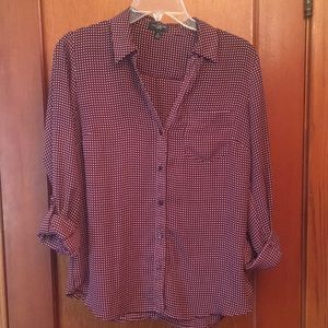 The Limited-Ashton button-up blouse, tab sleeve, M